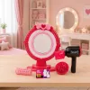 LEAN TOYS haarstylingset met föhn, spiegel, lichtjes, geluiden en accessoires