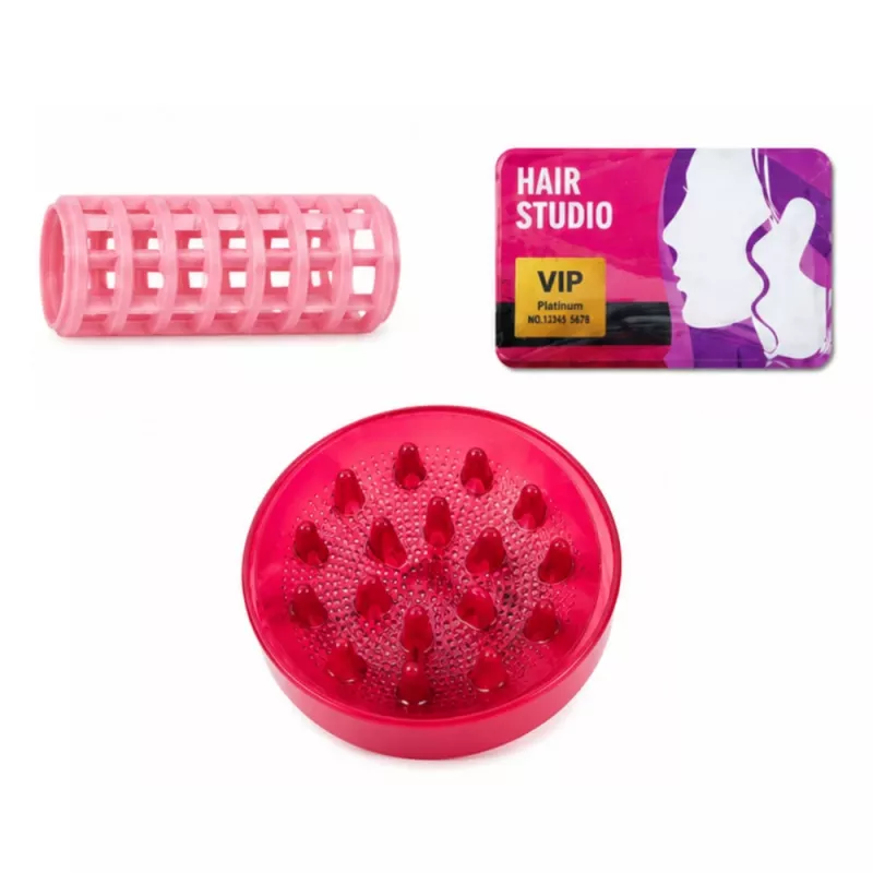 LEAN TOYS haarstylingset met föhn, spiegel, lichtjes, geluiden en accessoires