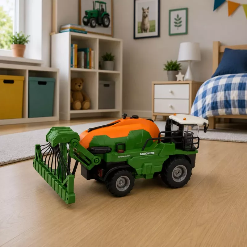 LEAN TOYS maaidorser met spuitfunctie, lichtjes, geluiden, 1:24
