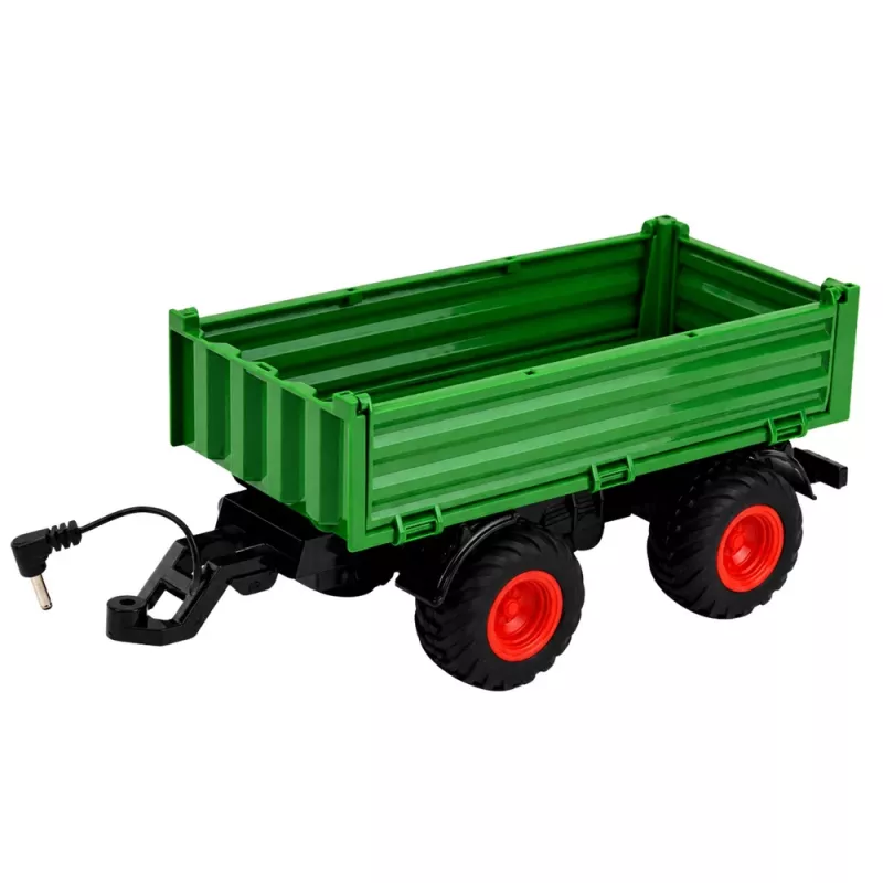 LEAN TOYS RC Landbouwtractor met Kiepwagen Groen 1:24