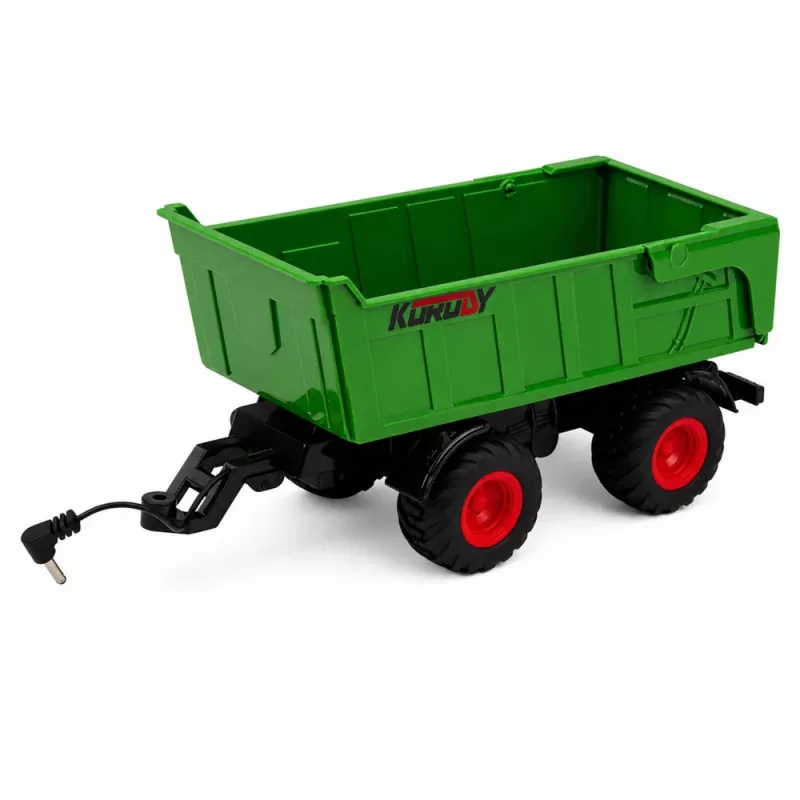 LEAN TOYS RC Landbouwtractor met Kiepwagen en Verlichting 1:24