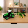 LEAN TOYS Afstandsbediening Tractor met Hark RC Lichten 1:24