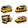 LEAN TOYS Truck met Kraan en Autotransporter Licht Geluid Groen