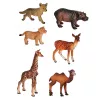 LEAN TOYS Set Wilde Dieren Figuren Vos Giraffe Nijlpaard Hert Park 3D-Bord