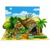 LEAN TOYS Set Wilde Dieren Figuren Vos Giraffe Nijlpaard Hert Park 3D-Bord