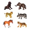 LEAN TOYS Set Wilde Dieren Figuren Luipaard Tijger Olifant Paard Park 3D-Bord