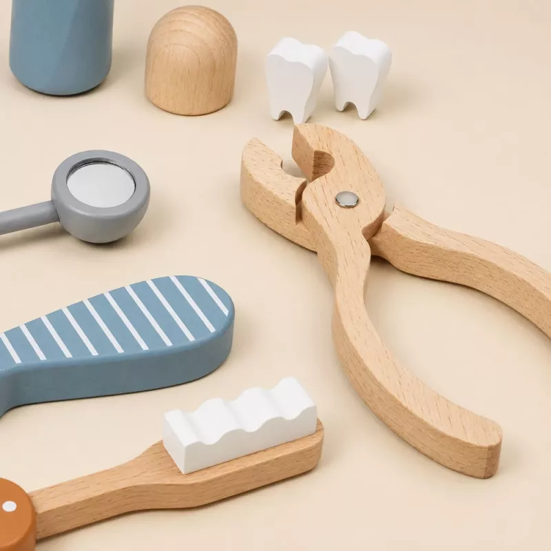 LEAN TOYS Houten Tandartsset Kleine Tandarts