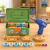 LEAN TOYS Schroevendraaier Bouwset met Bouwstenen in Koffer, 190 delen