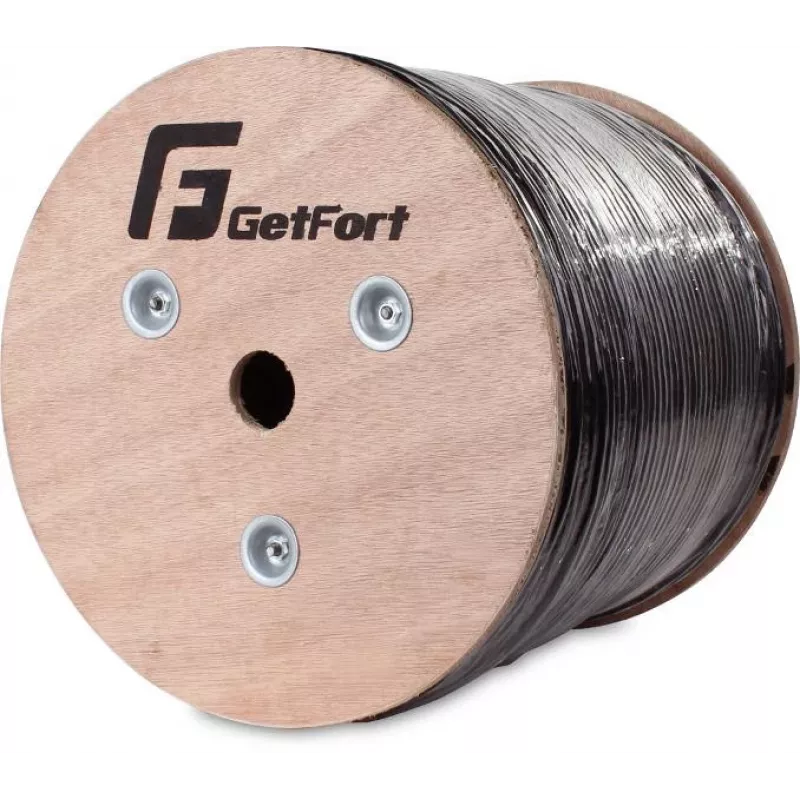 GETFORT Cat.5e F/UTP outdoor gelgevulde patchkabel 500m zwart