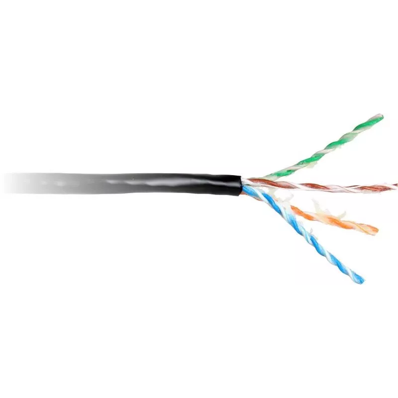 GETFORT CAT.6 U/UTP outdoor gelgevulde ethernetkabel 500m zwart