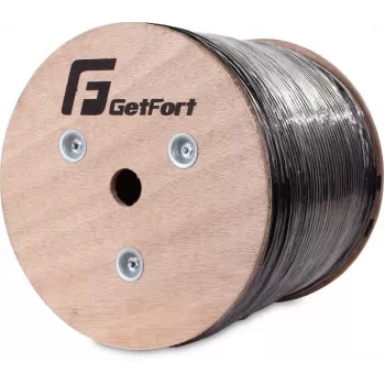 GETFORT CAT.6 F/UTP outdoor gelgevulde twisted-pairkabel 305m zwart