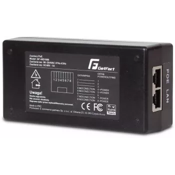 GETFORT GF-48-60W-G Gigabit PoE-adapter voeding