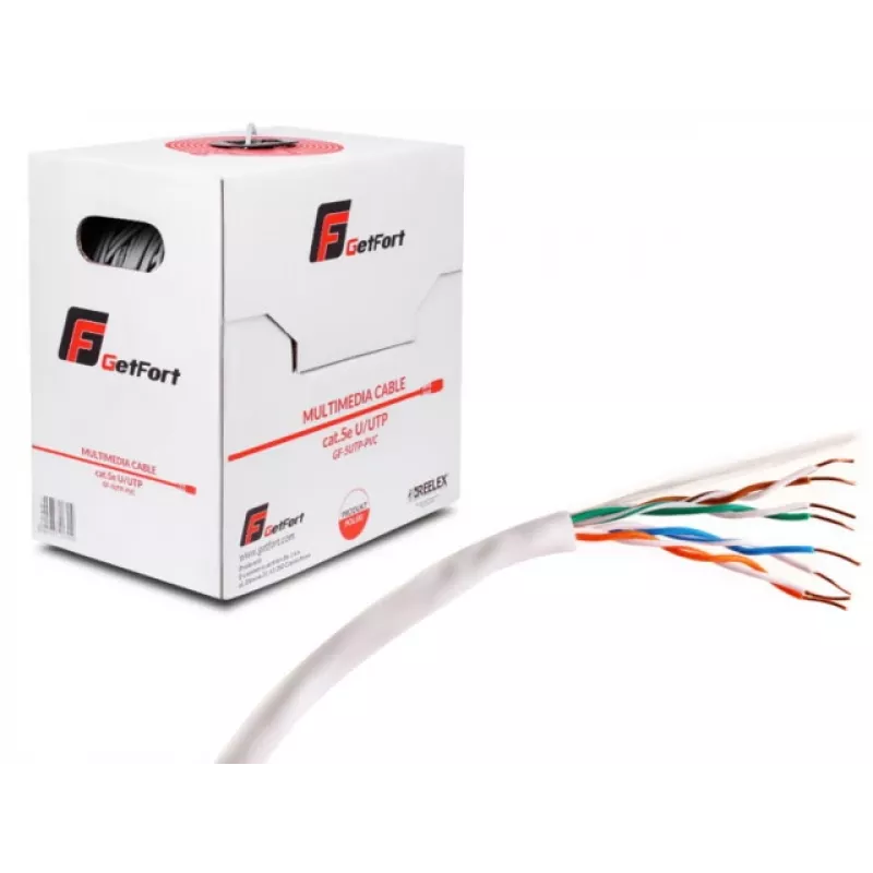 GETFORT Premium Cat.5e U/UTP PVC netwerkkabel 500m Grijs