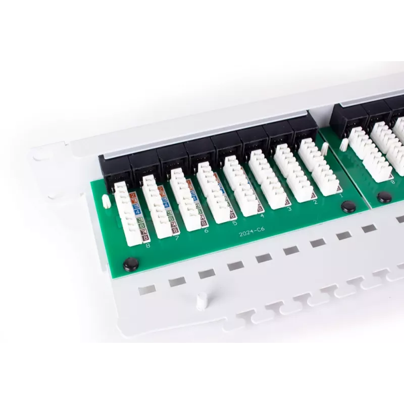 GETFORT PGF-5EUTP24-B5-G patchpanel UTP Cat.5e 24 poorten Grijs 1U rackmontage