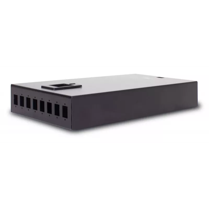 GETFORT GF-FO-PSN2-8SX glasvezel-patchpanel, 8xSC/PC simplex, wandmontage, Grijs