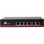 GETFORT GF-106-4PG-65 6-poorts Gigabit PoE switch (4 PoE+-poorten, 65W, unmanaged, desktop, metaal)