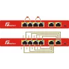 GETFORT GF-106-4PG-65 6-poorts Gigabit PoE switch (4 PoE+-poorten, 65W, unmanaged, desktop, metaal)