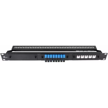 Getfort 1U 24-poorts modulair patchpanel zwart