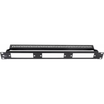 Getfort 1U 24-poorts modulair patchpanel zwart