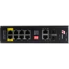 GETFORT GF-110-8PG-2G-2S industriële PoE+ switch, 8x PoE+ Gigabit + 2x Gigabit + 2x SFP, -40°C tot 80°C