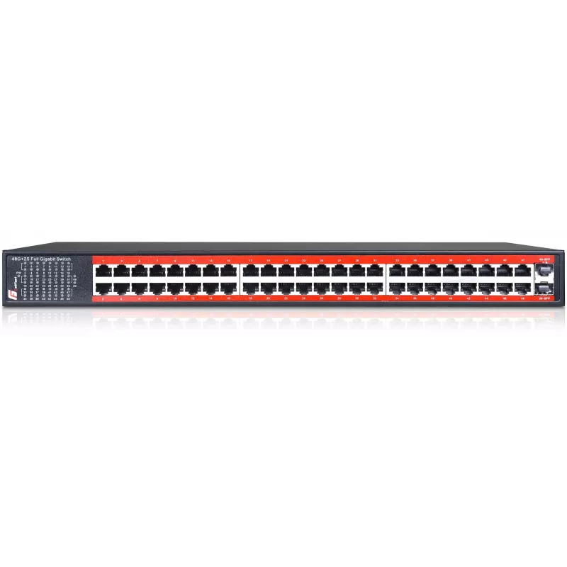 GETFORT GF-148-48G-2S 48-poorts Gigabit unmanaged switch met 2 SFP-sloten