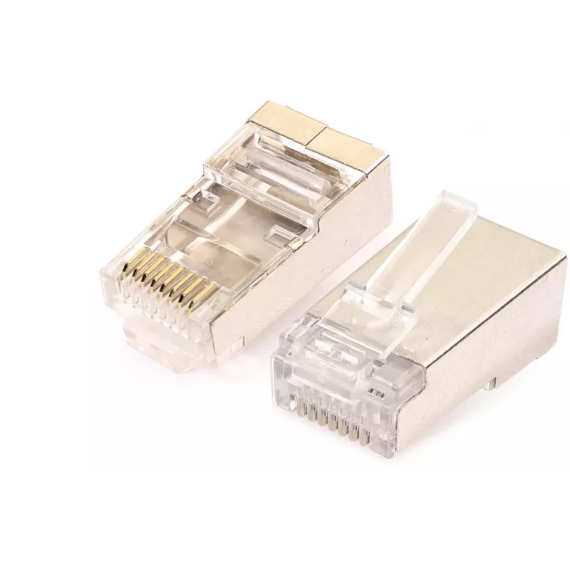 GETFORT RJ45 Cat.6A afgeschermde stekker met draadgeleider, 8P8C, 100 stuks