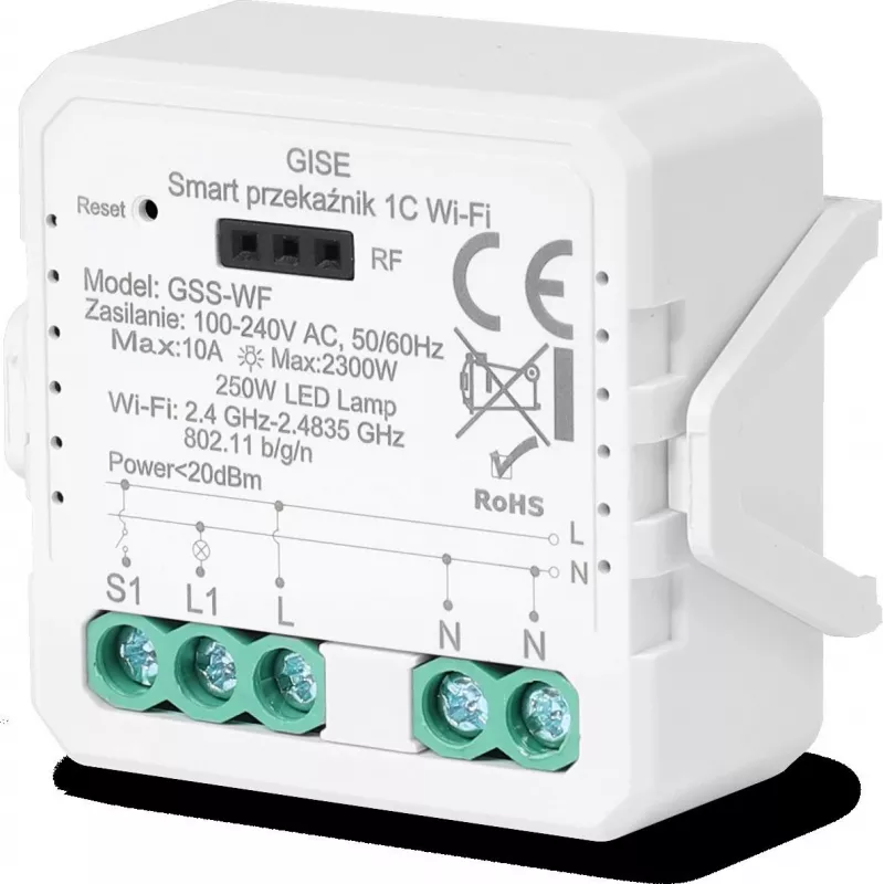 GISE Smart WiFi enkel relaismodule Tuya GSS-WF