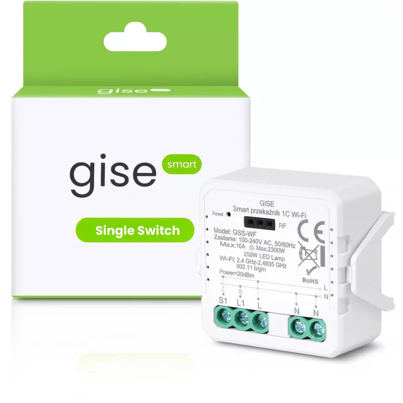 GISE Smart WiFi enkel relaismodule Tuya GSS-WF
