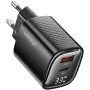 Voltage GaN Charger Mini 33W PD 3.0 QC 3.0 USB-A USB-C digitaal display zwart