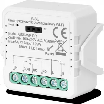 GISE Smart enkel potentiaalvrij relaismodule WiFi Tuya GSS-WF-DR