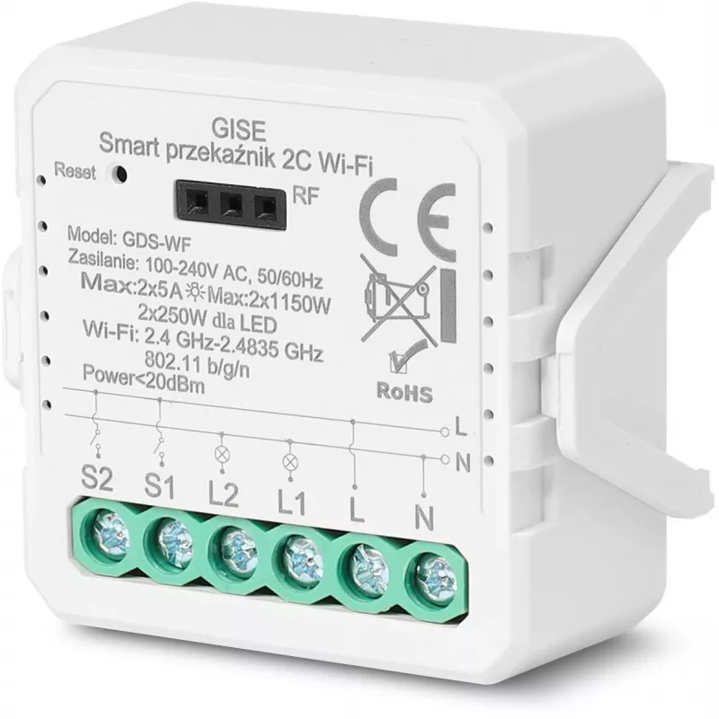 GISE Smart dual relay WiFi-module Tuya GDS-WF