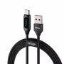 USB-A naar USB-C kabel Voltage PowerDisplay 66W 100cm zwart