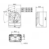 MITON MT-P203-B Aftakdoos, opbouw, ABS, grijs, IP44, 80x80x40mm