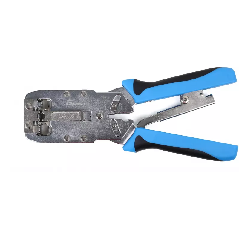 Getfort RJ45 crimptang 8P+6P+4P+AMP Cat.6 met drukinstelling