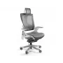 UNIQUE Wau 2 NW41 Ergonomische bureaustoel, koolstofkleur/wit net