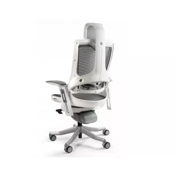 UNIQUE Wau 2 NW41 Ergonomische bureaustoel, koolstofkleur/wit net