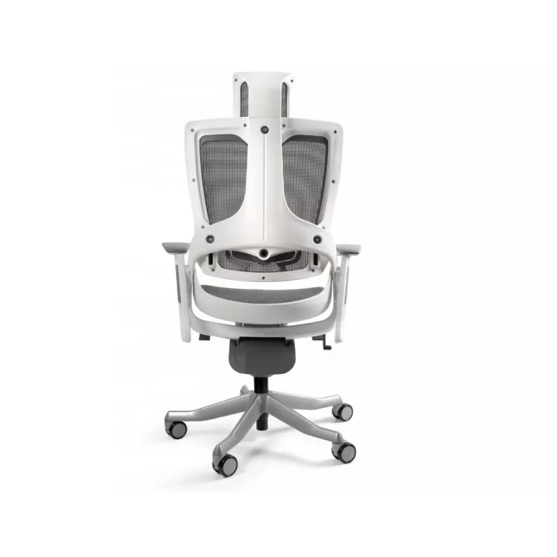 UNIQUE Wau 2 NW41 Ergonomische bureaustoel, koolstofkleur/wit net