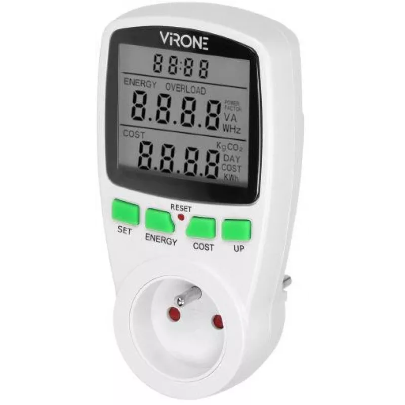 VIRONE EM-4 wattmeter met enkel tarief en energieberekenaar