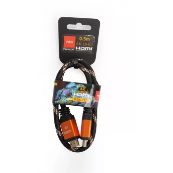 HDMI-HDMI-kabel Opticum RED 4K UHD - 0,5 m (v2.0)