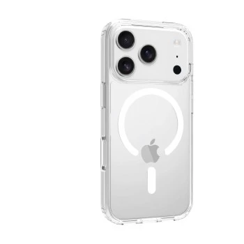 SCREENOR bumperhoesje voor Apple iPhone 17 Pro, MagSafe-compatibel, transparant