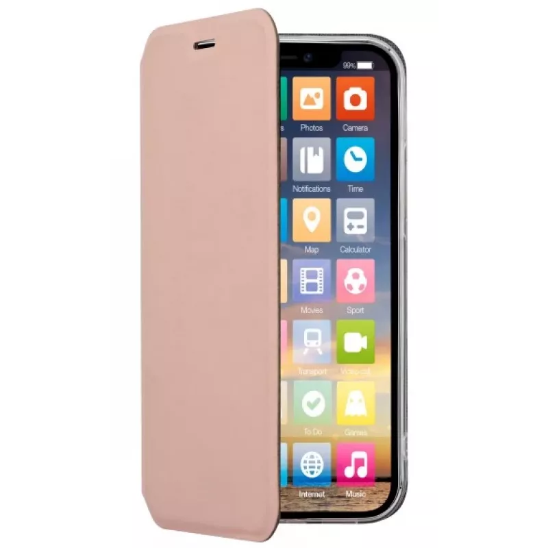 SCREENOR Clever portemonneehoesje voor Apple iPhone 12 / 12 Pro - roze