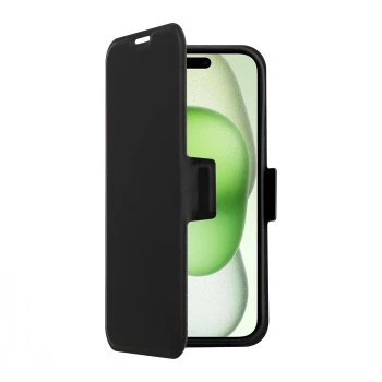 SCREENOR CLEVER iPhone 15 Plus MagSafe folio portemonneehoesje zwart