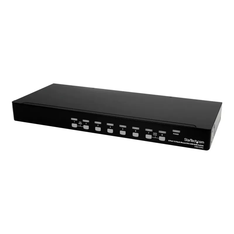 StarTech.com 8 poorts 1U DVI USB KVM-switch - 8-voudige DVI-I / USB-B switch voor rackmontage
