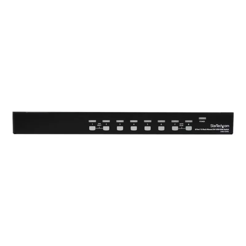 StarTech.com 8 poorts 1U DVI USB KVM-switch - 8-voudige DVI-I / USB-B switch voor rackmontage