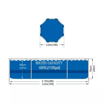 Avenli rond frame zwembad 305x76 cm set met filterpomp