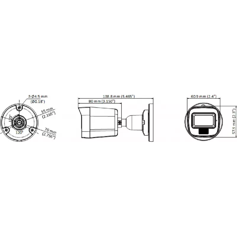 Hikvision DS-2CE16D0T-LPFS(2.8mm) 2MP IR mini bullet-camera, 4-in-1 video-uitgang, IP67