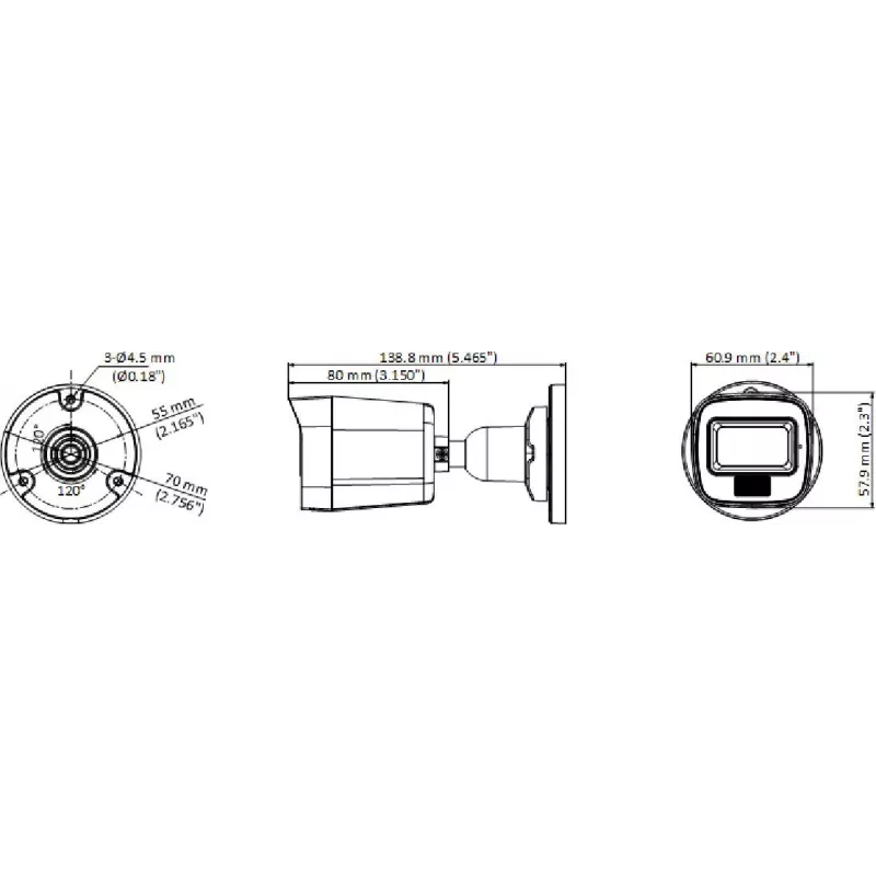 Hikvision DS-2CE16K0T-LPFS 3K 4-in-1 bullet-camera met 2,8mm lens en witlicht
