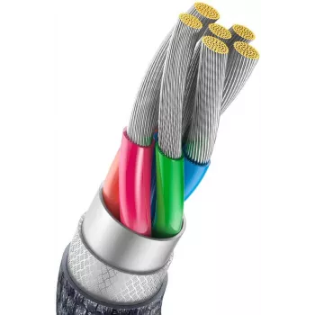 Baseus Crystal Shine USB-A naar USB-C kabel 1,2m 100W 6A QC 3.0 gevlochten nylon zwart