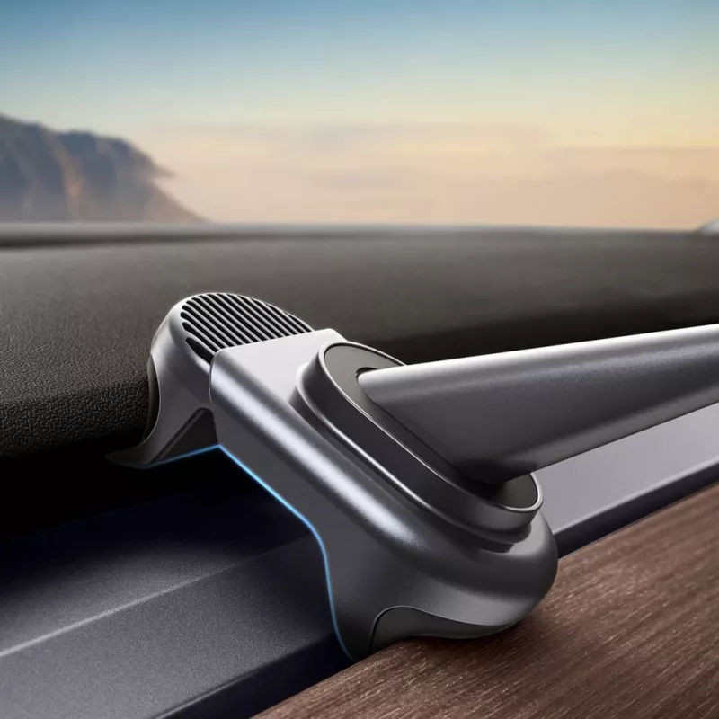 Baseus T-Space elektrische autohouder met zonnepaneel voor Tesla Model 3/Y - zwart