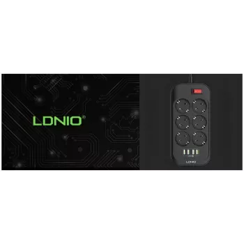 LDNIO SE6403 stekkerdoos, 6 stopcontacten + 4 USB